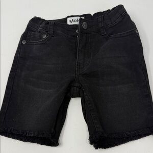 Molo Kid’s Black Frayed Hem Denim Shorts size 5T (110)